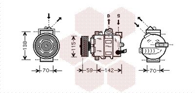 VAN WEZEL Компрессор, кондиционер 5800K284